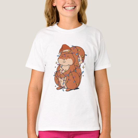 Niedlich Funny Festivals Eichhörnchen T-Shirt (Vorderseite)