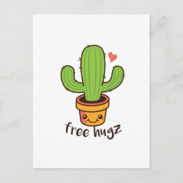 Niedlich Funny FREE HUGS Hugz Cacti Cactus Prickly Postkarte