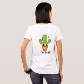 Niedlich Funny FREE HUGS Hugz Cacti Cactus Prickly T-Shirt (Schwarz voll)