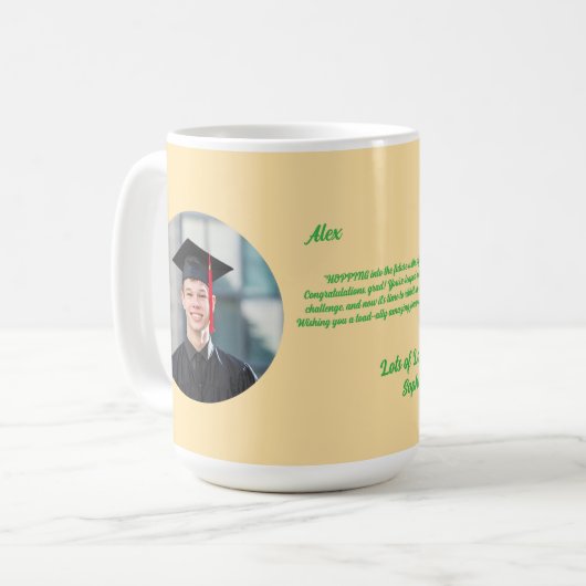 Niedlich Funny Frog Foto Message Abschluss Geschen Kaffeetasse (Vorderseite Links)