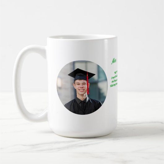 Niedlich Funny Frog Foto Message Abschluss Geschen Kaffeetasse (Links)