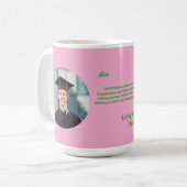 Niedlich Funny Frog Foto Message Abschluss Geschen Kaffeetasse (Vorderseite Links)