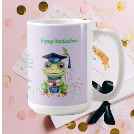 Niedlich Funny Frog Foto Message Abschluss Geschen Kaffeetasse