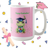Niedlich Funny Frog Foto Message Abschluss Geschen Kaffeetasse