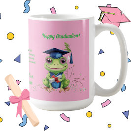 Niedlich Funny Frog Foto Message Abschluss Geschen Kaffeetasse