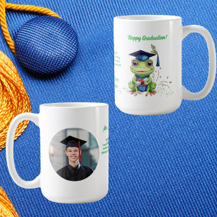 Niedlich Funny Frog Foto Message Abschluss Geschen Kaffeetasse
