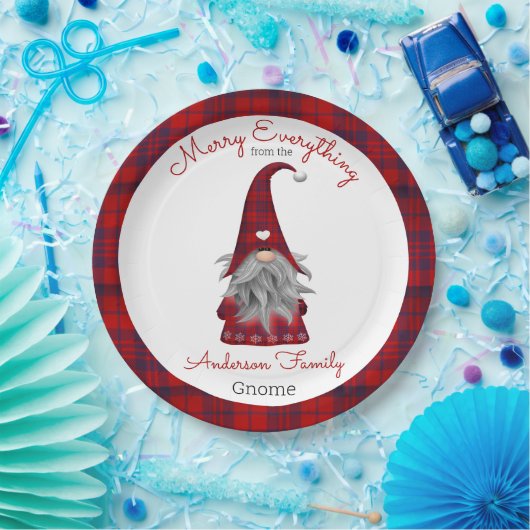 Niedlich Funny Frohe Weihnachts-Elf Personalisiert Pappteller (Party)
