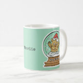 Niedlich Funny Funny Christmas Cat individuelle Na Kaffeetasse (VorderseiteRechts)