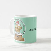 Niedlich Funny Funny Christmas Cat individuelle Na Kaffeetasse (Vorderseite Links)