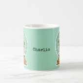 Niedlich Funny Funny Christmas Cat individuelle Na Kaffeetasse (Mittel)