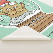 Niedlich Funny Funny Christmas Cat individuelle Na Sherpadecke (3/4)