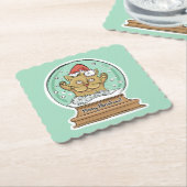 Niedlich Funny Funny Christmas Cat Papier Unterset Untersetzer (angewinkelt)