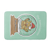 Niedlich Funny Funny Weihnachten individuelle Name Badematte (Vorderseite)