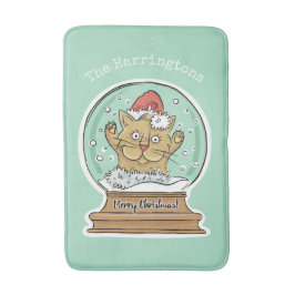 Niedlich Funny Funny Weihnachten individuelle Name Badematte