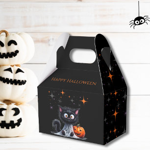 Niedlich Funny Ghost Black Kitten Halloween Geschenkschachtel