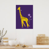 Niedlich Funny Giraffe Roller Skaten Kids Poster (Küche)