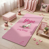 Niedlich Funny Girl Hot Pink Mops Yogamatte