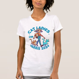 Niedlich Funny Girly Childless Cat Lady Kamala Har T-Shirt