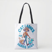 Niedlich Funny Girly Childless Cat Lady Kamala Har Tasche (Vorderseite)