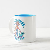 Niedlich Funny Girly Childless Cat Lady Kamala Har Zweifarbige Tasse (Vorderseite Links)