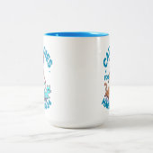 Niedlich Funny Girly Childless Cat Lady Kamala Har Zweifarbige Tasse (Mittel)