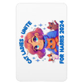 Niedlich Funny Girly Childless Cat Lady Unite Harr Magnet (Vertikal)