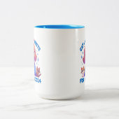 Niedlich Funny Girly Childless Cat Lady Unite Harr Zweifarbige Tasse (Mittel)