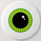Niedlich Funny Green Eyeball Button (Vorderseite)