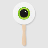 Niedlich Funny Green Eyeball Fächer (Vorderseite)