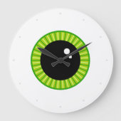 Niedlich Funny Green Eyeball Große Wanduhr (Vorderseite)
