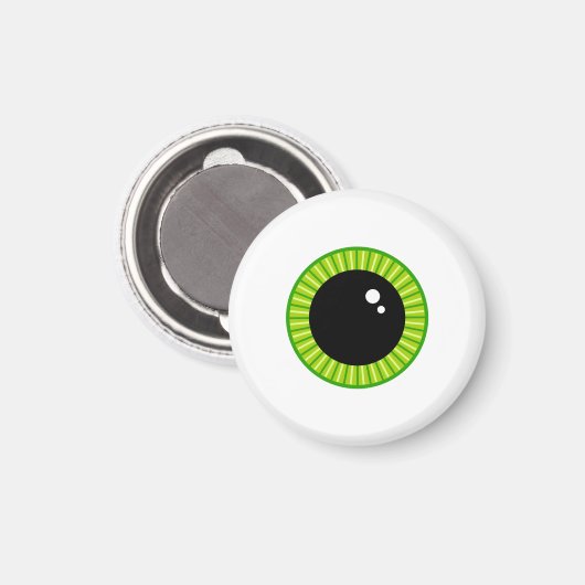 Niedlich Funny Green Eyeball Magnet (Vorderseite/Rückseite)
