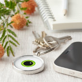 Niedlich Funny Green Eyeball Schlüsselanhänger (Seite)