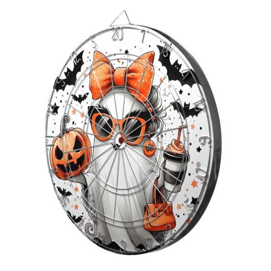 Niedlich Funny Halloween Ghost Dartscheibe (Vorderseite rechts)