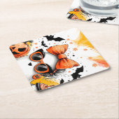 Niedlich Funny Halloween Ghost Rechteckiger Pappuntersetzer (angewinkelt)
