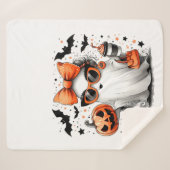 Niedlich Funny Halloween Ghost Sherpadecke (Vorderseite (Horizontal))