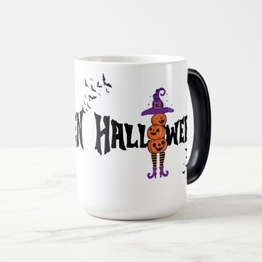 Niedlich Funny Halloween Pumpkins Laughing Tasse (VorderseiteRechts)