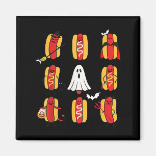 Niedlich Funny Halloweiners Hot Dog Ghosts Hallowe Magnet