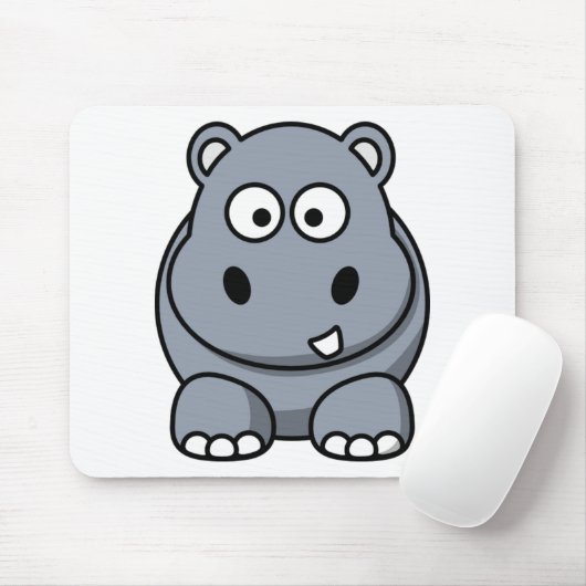 Niedlich Funny Hippo Mousepad (Mit Mouse)