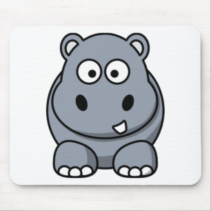 Niedlich Funny Hippo Mousepad