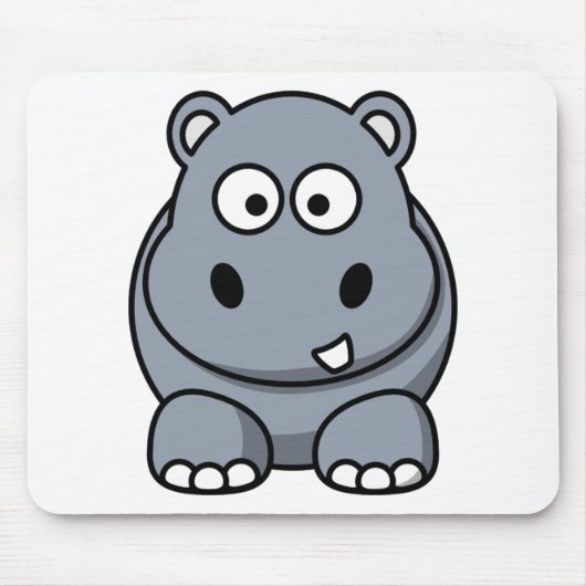 Niedlich Funny Hippo Mousepad (Vorne)