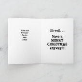 Niedlich Funny Humour Llama Frohe Weihnachten Karte (Innenseite)