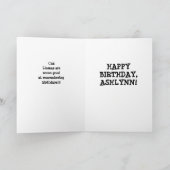 Niedlich Funny Humour Llama Geburtstag Karte (Innenseite)