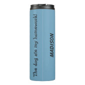 Niedlich & Funny Hund individuelle Name, Text & Fa Thermosbecher (Rückseite)