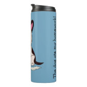 Niedlich & Funny Hund individuelle Name, Text & Fa Thermosbecher (Nach rechts gedreht)