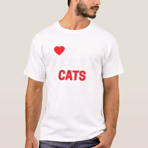 Niedlich Funny I Liebe Katzen Für Kitten Kätzchen  T-Shirt