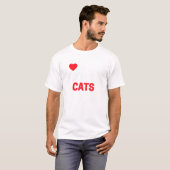 Niedlich Funny I Liebe Katzen Für Kitten Kätzchen  T-Shirt (Vorne ganz)