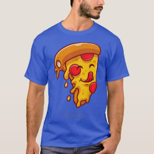Niedlich Funny Kawaii Pepperoni Pizza Slice Anime  T-Shirt