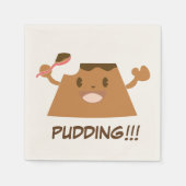 Niedlich Funny Kawaii Schokolade PUDDING !! Serviette (Vorderseite)