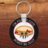 Niedlich Funny Kawaii Style Jelly Donut Puns Schlü Schlüsselanhänger (Vorderseite)