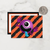 Niedlich Funny Kids Halloween Space Alien Note Car Mitteilungskarte (Vorderseite/Rückseite Beispiel)